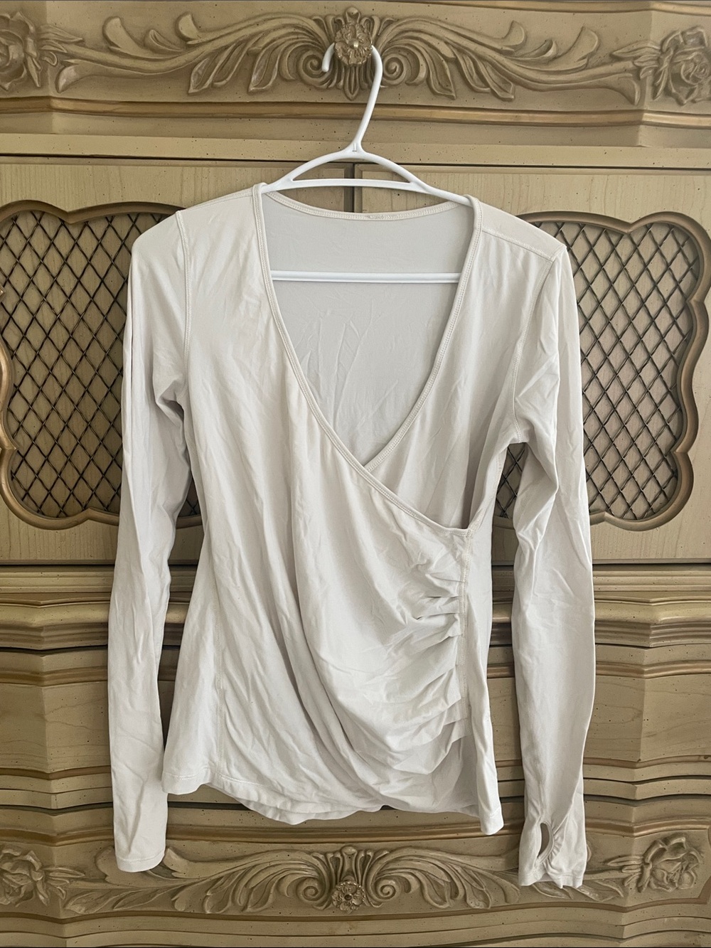 lululemon athletica Cream Long-Sleeve Wrap Top